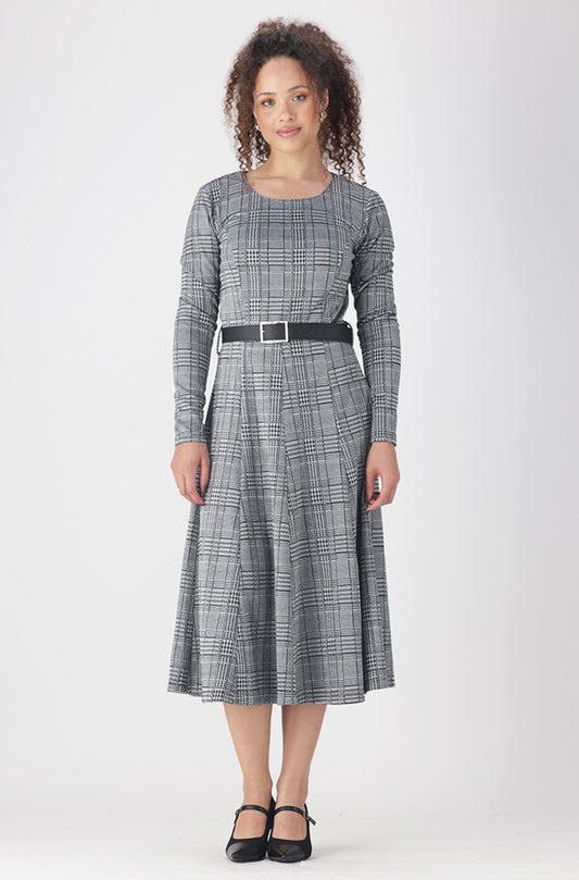 STEFANI BELTED PLEATED DRESS_ 159545 _ Multi