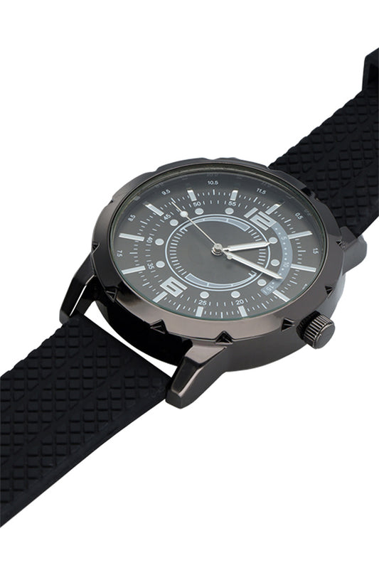 Ethan Silicone Strap Watch _ 159621 _ Black