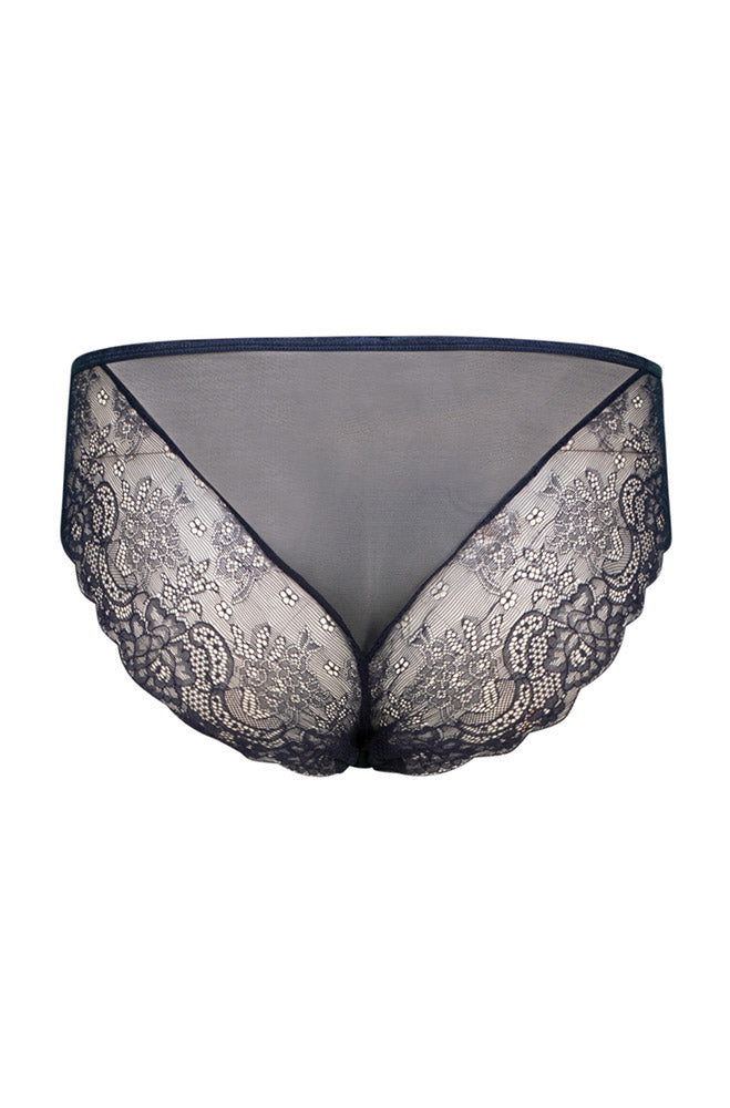 Opal Mesh/Lace Boyleg _ 159738 _ Navy