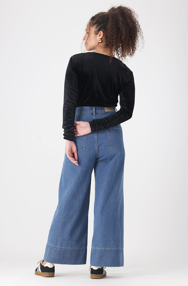 KIKI VELOUR TOP _ 159858 _ Black