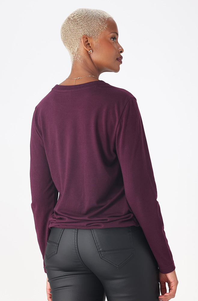 CARLIE DRAWCORD GRAPHIC TEE _ 159981 _ Purple