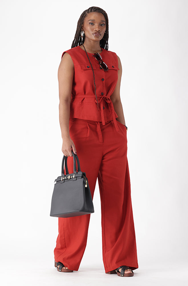 KYRA BELTED WAISTCOAT