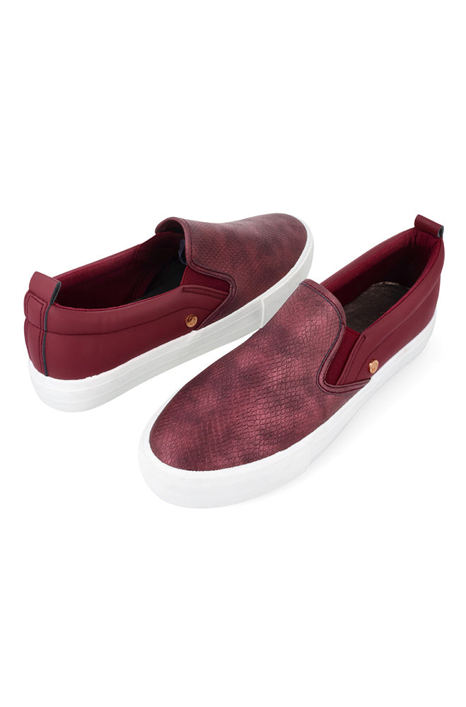 Jemima Slip On Gusset _ 160012 _ Burgundy