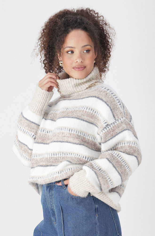 Zeta Chunky Pullover Jersey _ 160101 _ Taupe