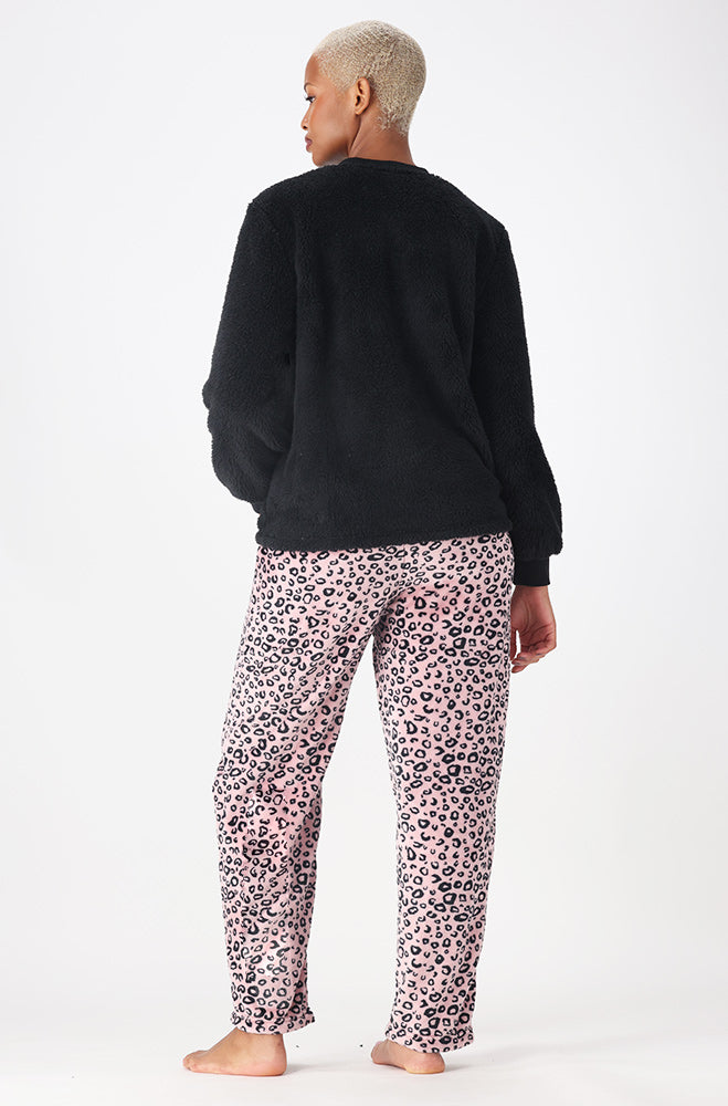 Gia Animal Print/Applique Pj Set _ 160150 _ Black