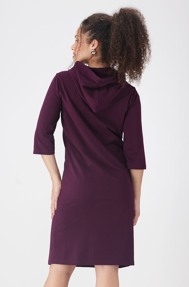 KOKO GRAPHIC HOODY DRESS  _ 160505 _ Purple