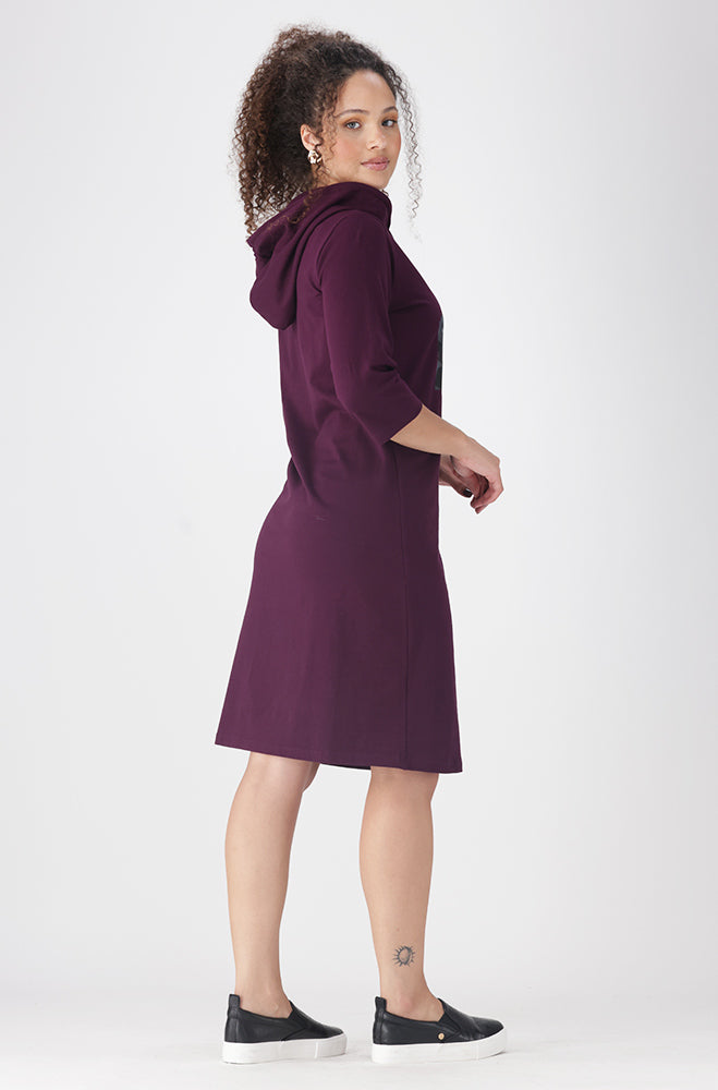 KOKO GRAPHIC HOODY DRESS  _ 160505 _ Purple