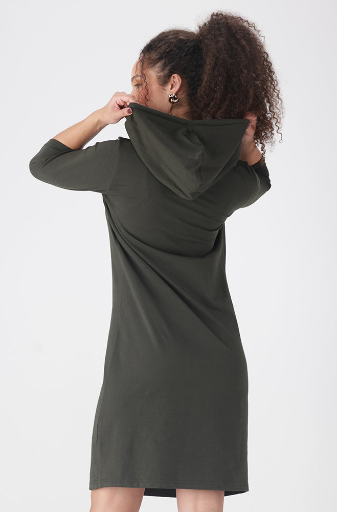 KOKO GRAPHIC HOODY DRESS  _ 160516 _ Fatigue