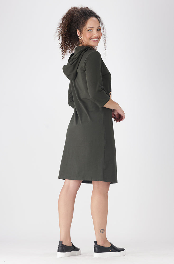 KOKO GRAPHIC HOODY DRESS  _ 160516 _ Fatigue