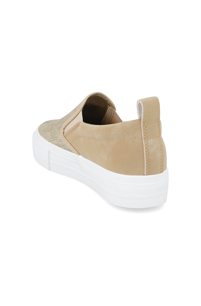 Gemima Pu Denim Upper Slip On Gusset _ 161111 _ Beige