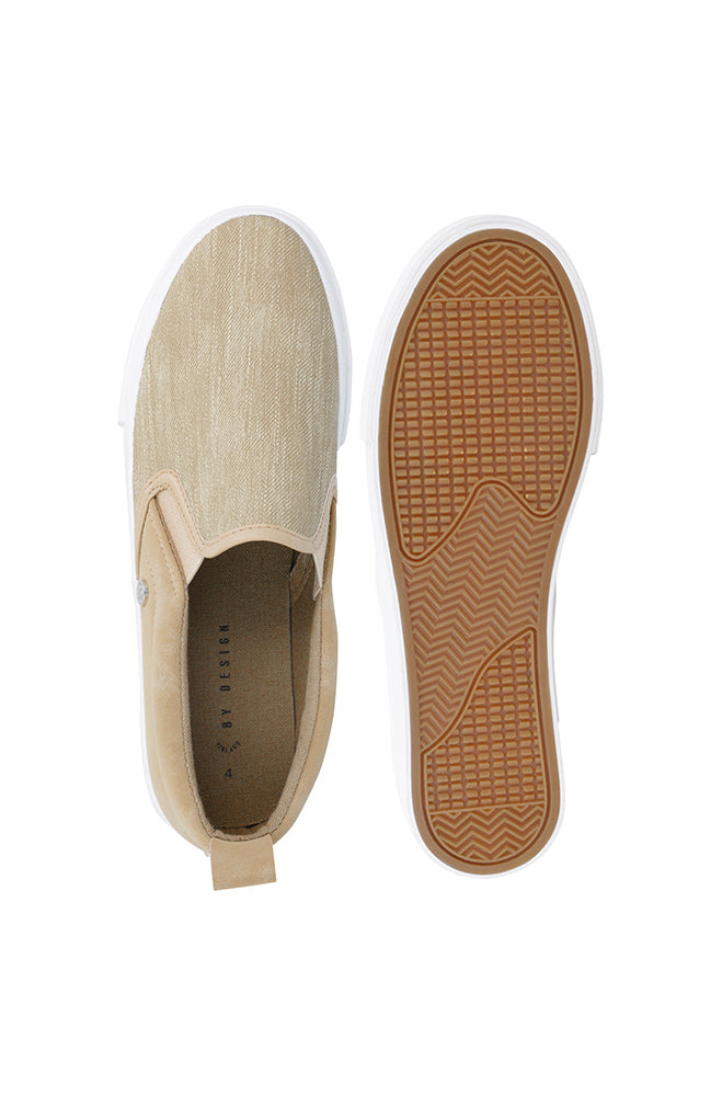 Gemima Pu Denim Upper Slip On Gusset _ 161111 _ Beige