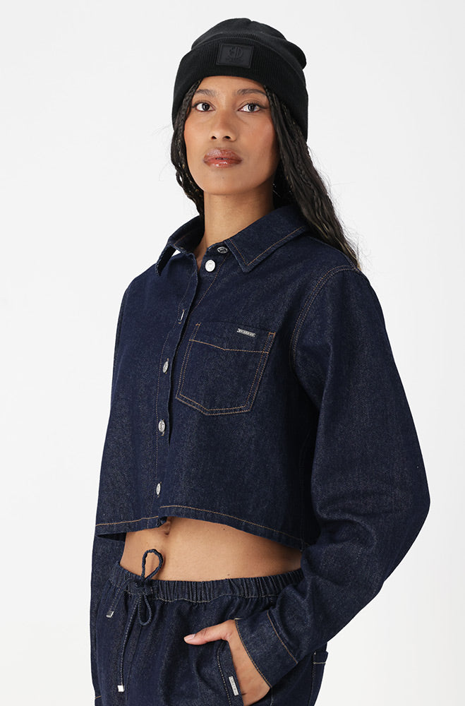Taryn Denim Top _ 161220 _ Dark Wash