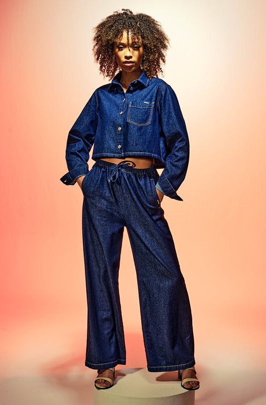 Taryn Denim Top _ 161220 _ Dark Wash