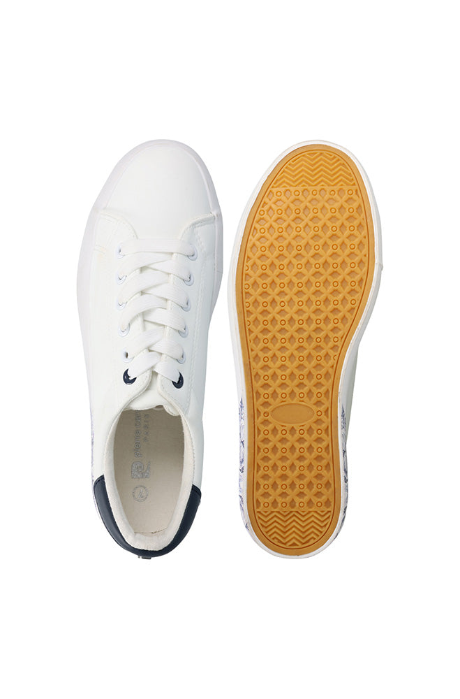 Pierre Cardin Lace Print Sneaker _ 161641 _ White