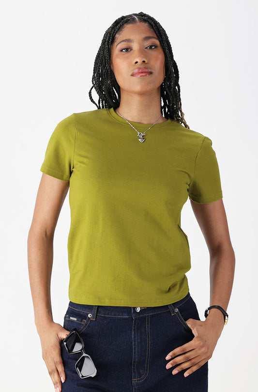 Candice Crew Neck Tee _ 162164 _ Green