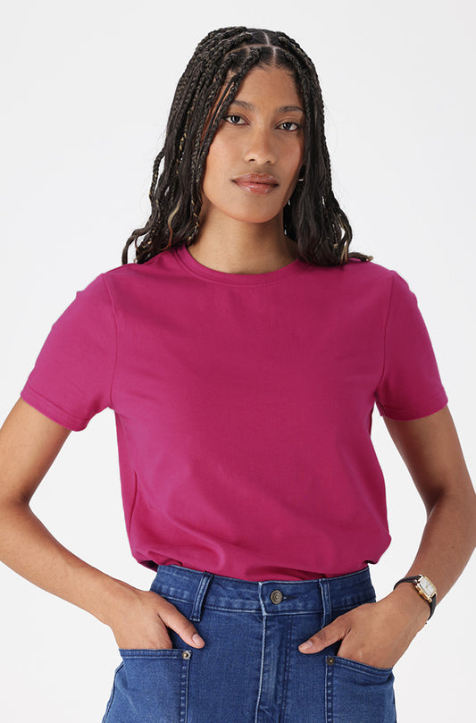 Candice Crew Neck Tee _ 162197 _ Purple