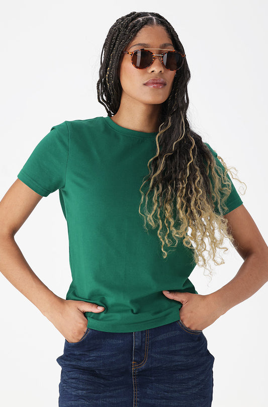 Candice Crew Neck Tee _ 162198 _ Green