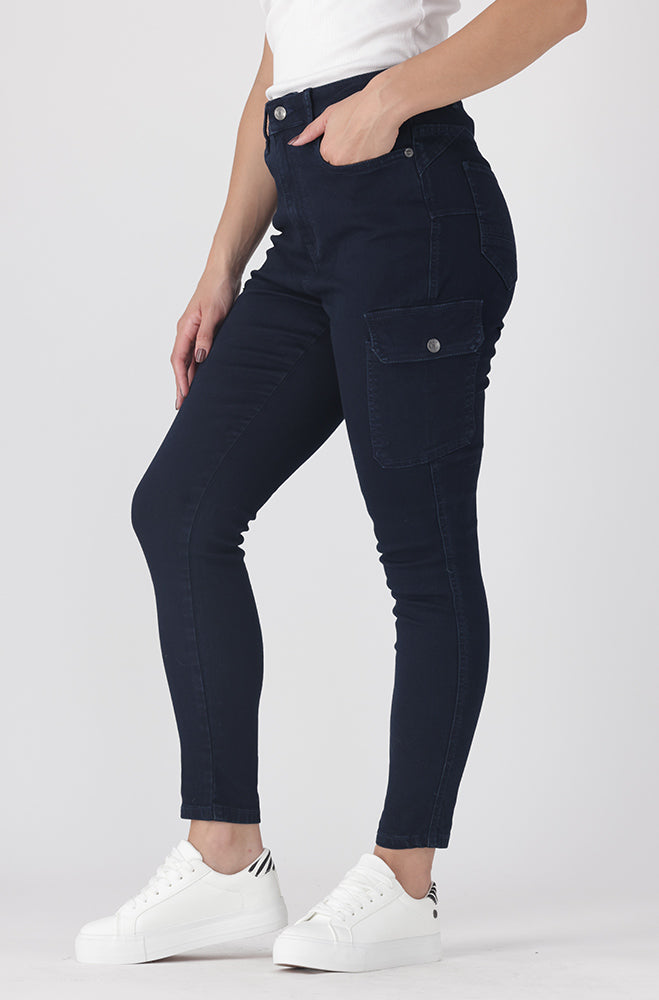 Janae Hi-Rise Utility Skinny _ 162737 _ Dark Wash