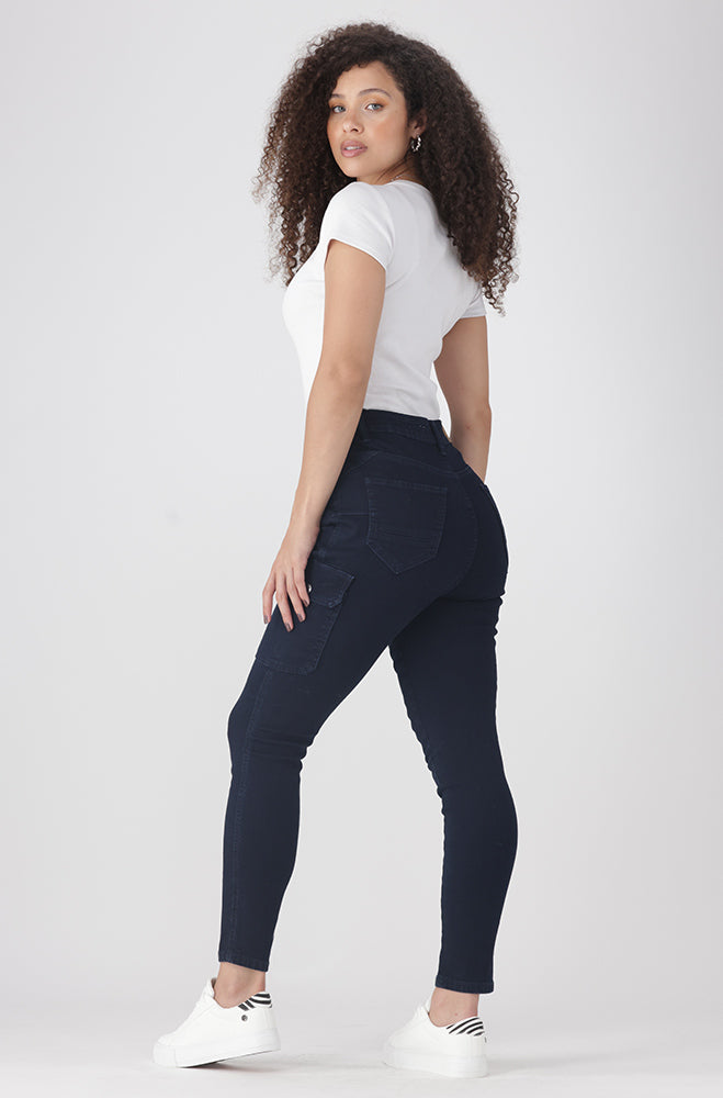 Janae Hi-Rise Utility Skinny _ 162737 _ Dark Wash