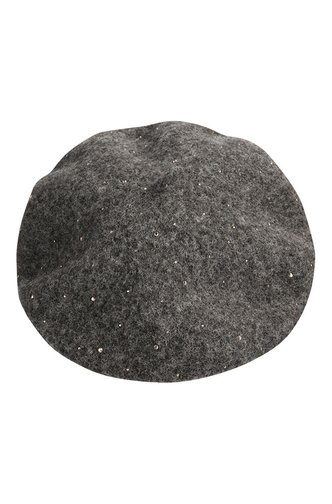 Brittney Embelished Beret _ 162804 _ Grey