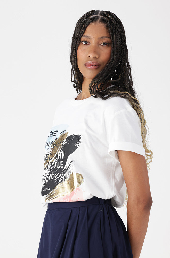 Jade Graphic Boyfriend Tee _ 163240 _ White
