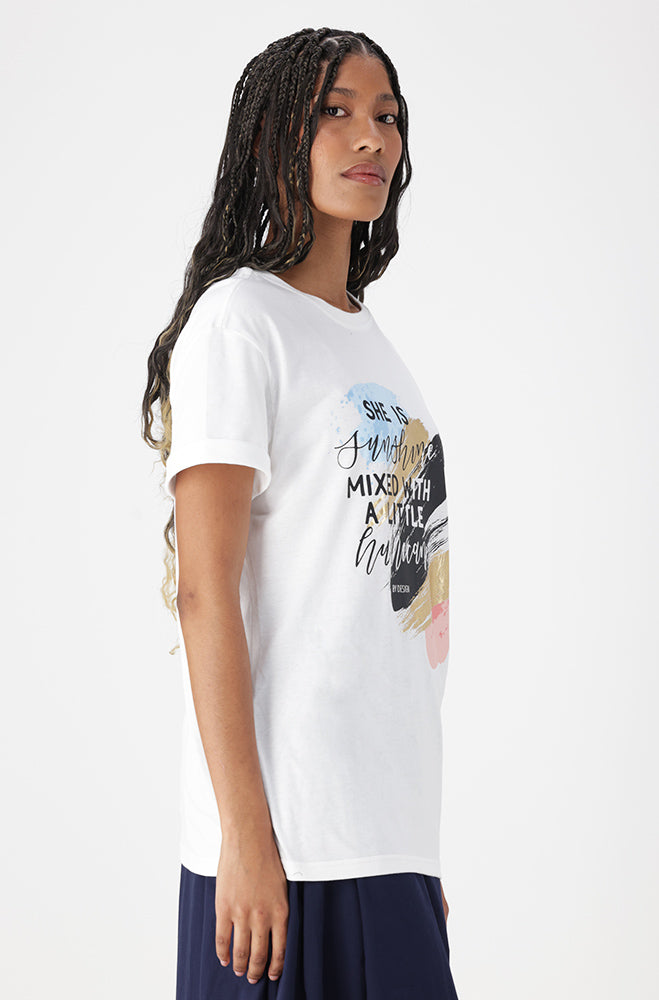 Jade Graphic Boyfriend Tee _ 163240 _ White