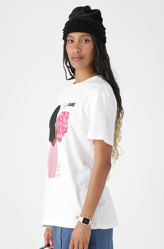 Jade Graphic Boyfriend Tee _ 163241 _ White
