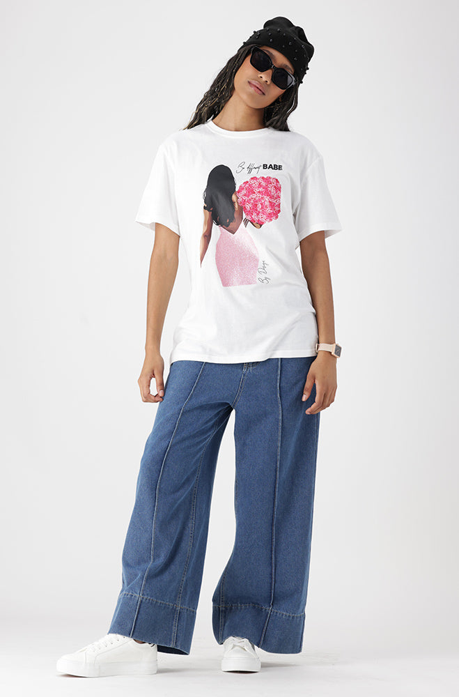 Jade Graphic Boyfriend Tee _ 163241 _ White