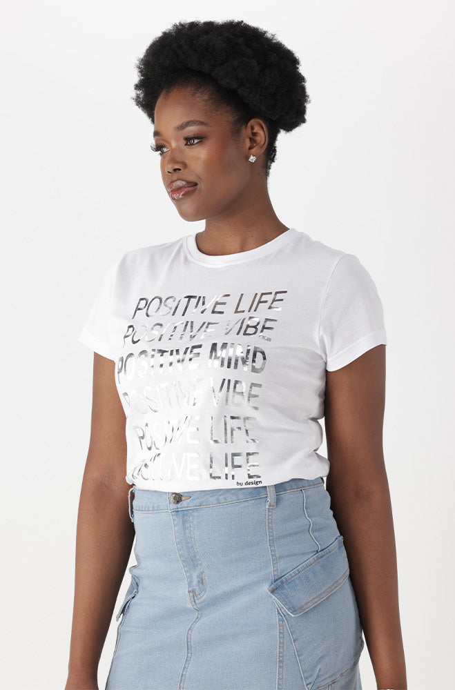 Zola Regular Fitted Graphic Tee _ 163623 _ White