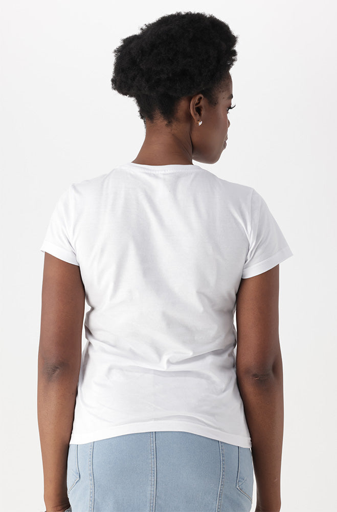Zola Regular Fitted Graphic Tee _ 163623 _ White