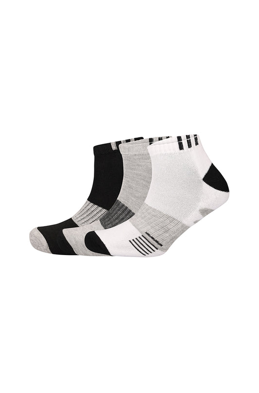 Sloan Trainer Socks 3pk _ 163789 _ Grey Mel
