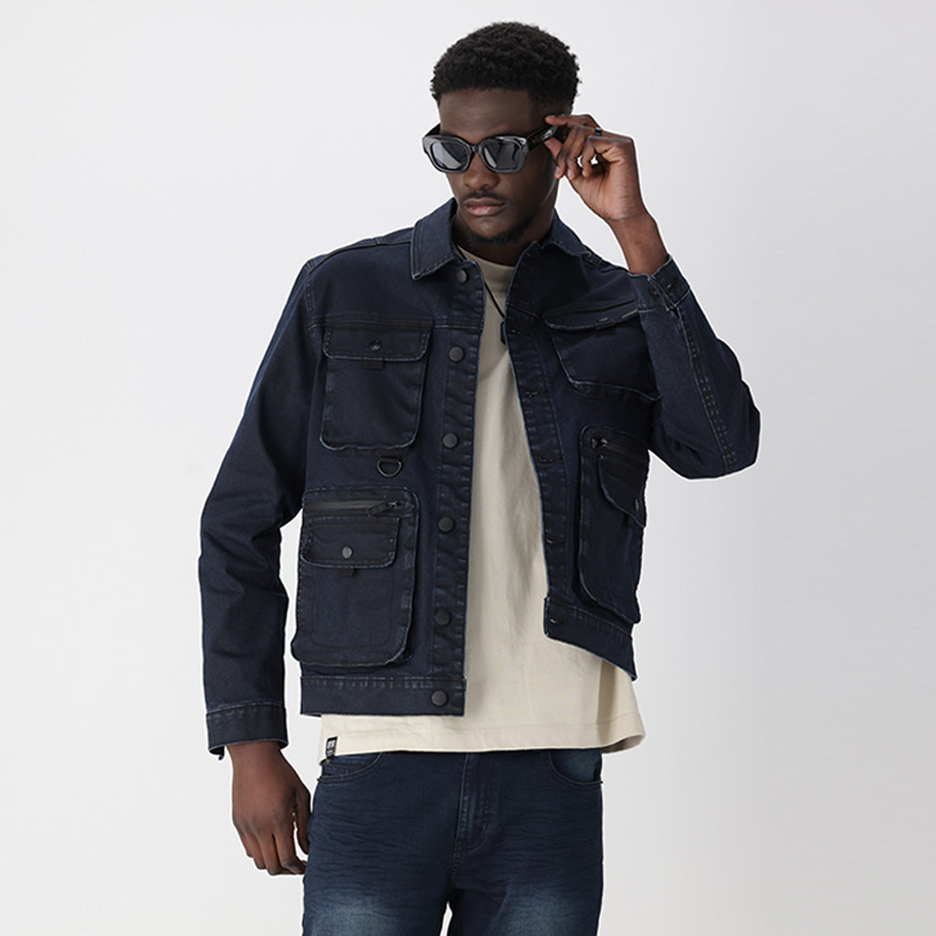 Dunns Clothing | Carlton Denim Jacket _ 164238 _ Dark Wash | R699
