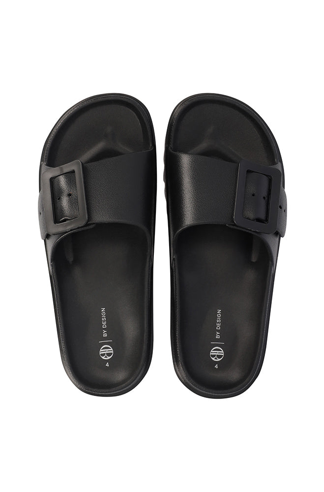 Ilana Buckle Band Moulded Slide _ 164361 _ Black