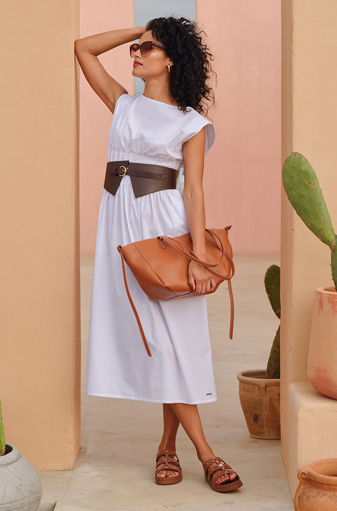 Portia Shopper Bag _ 164784 _ Tan _ ONE SIZE