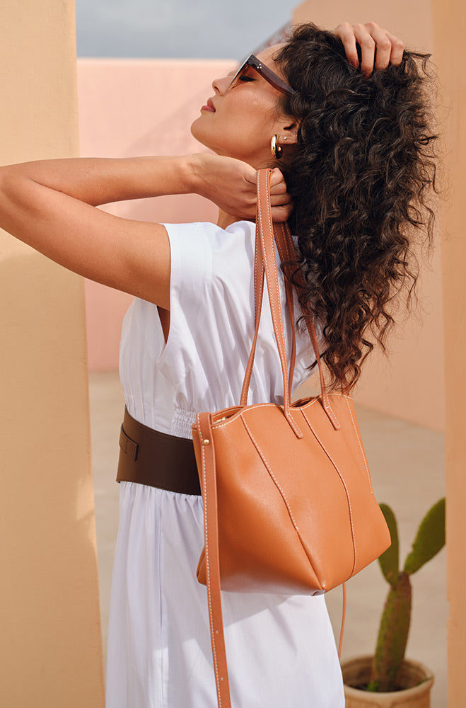Portia Shopper Bag _ 164784 _ Tan _ ONE SIZE