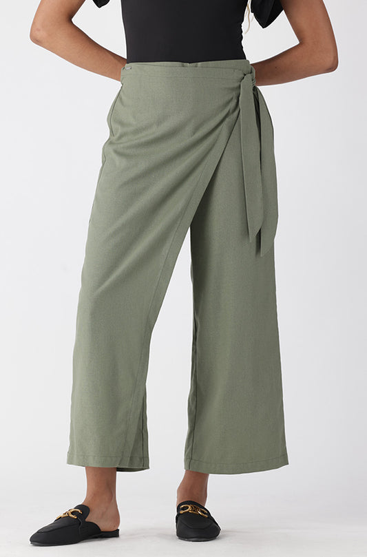 MELODY WRAP PANTS  _ 165052 _ Green