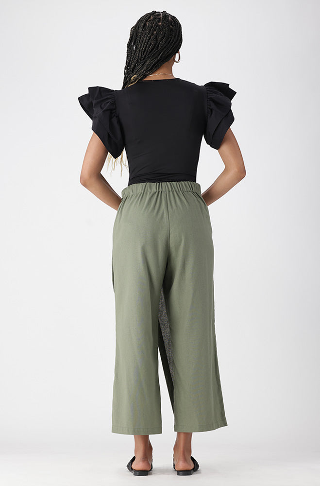 MELODY WRAP PANTS  _ 165052 _ Green
