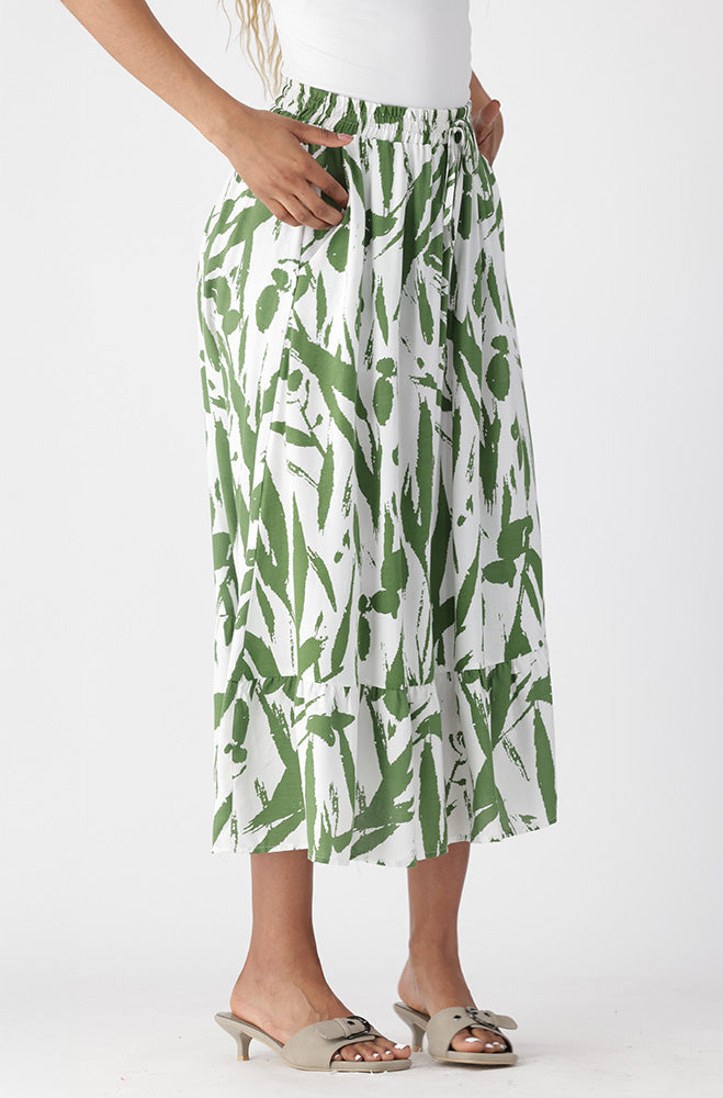 Pia Tiered Skirt _ 165055 _ Green