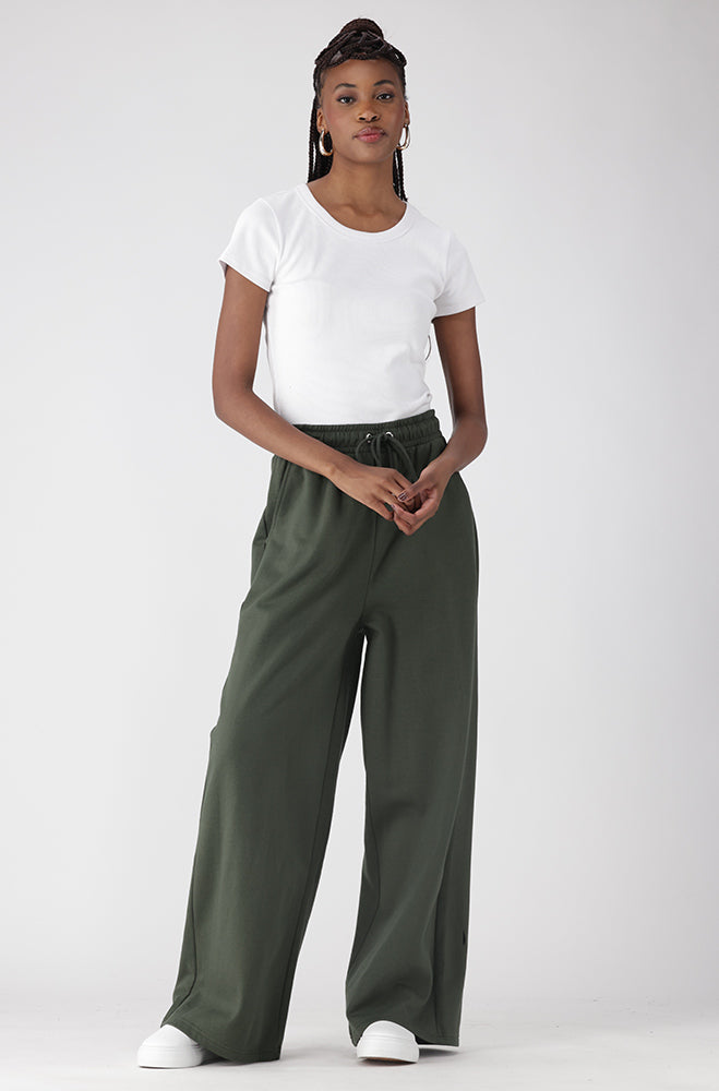 LUCY WIDELEG JOGGER  _ 165195 _ Green