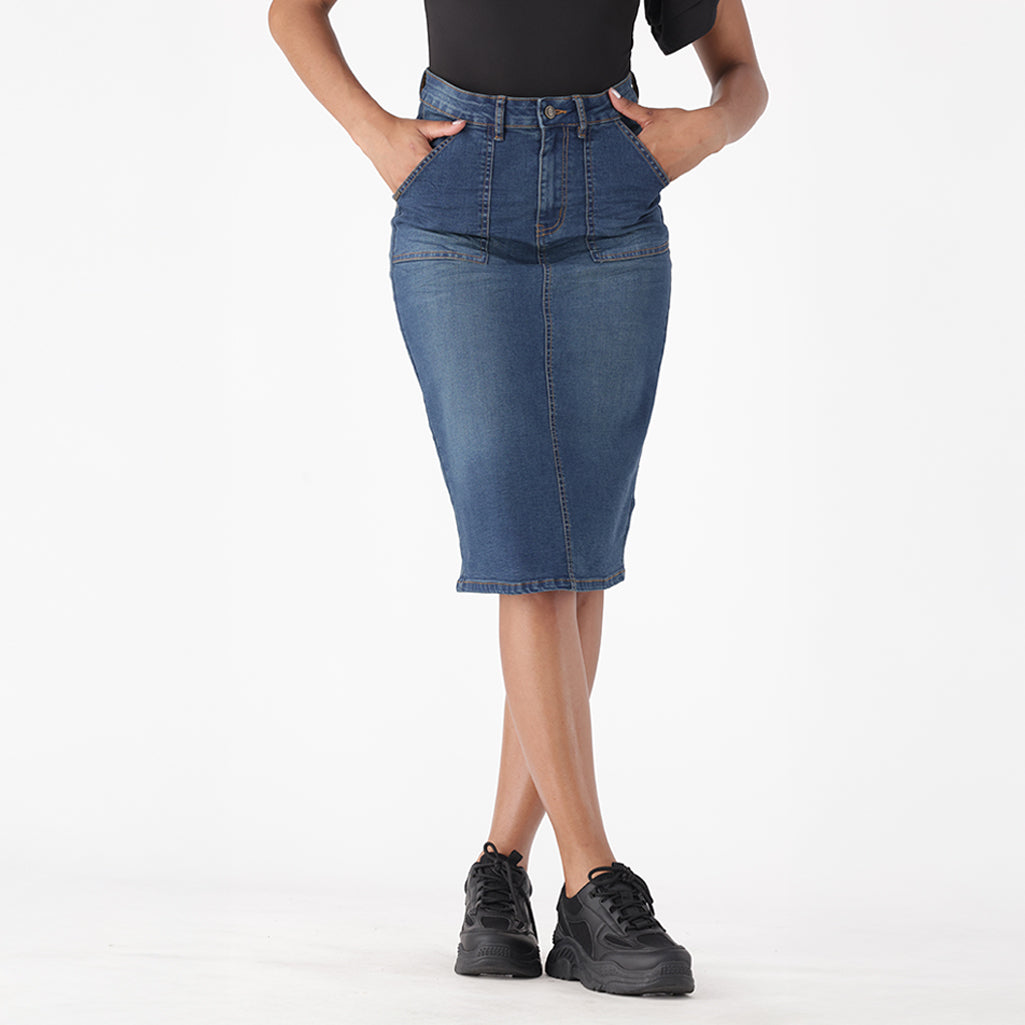 CAITLYN DENIM SKIRT – Dunns
