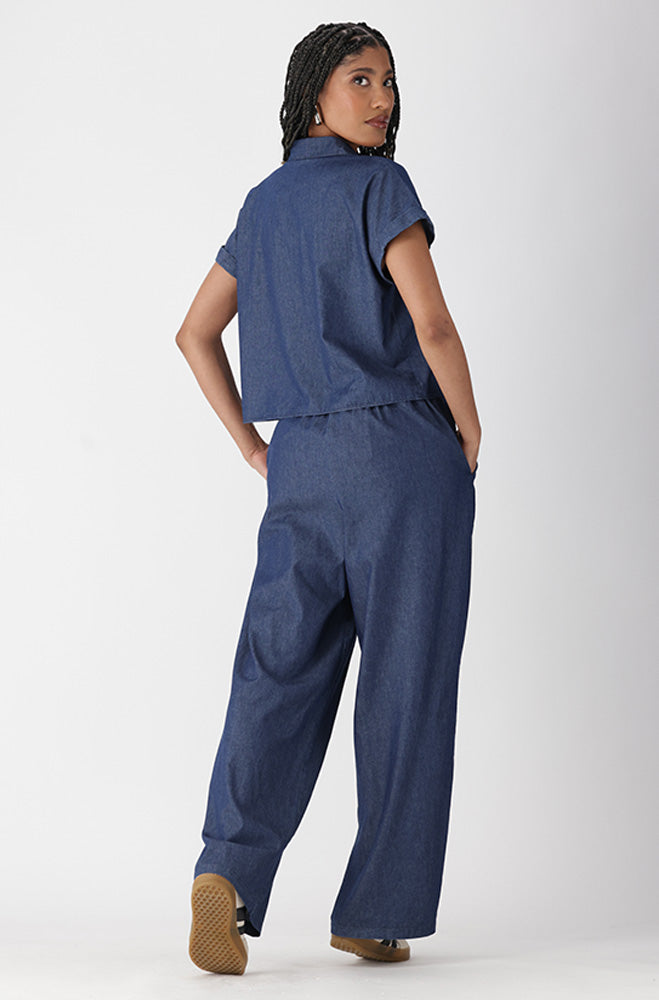 VIVIAN CHAMBRAY SHIRT _ 166235 _ Dark Wash