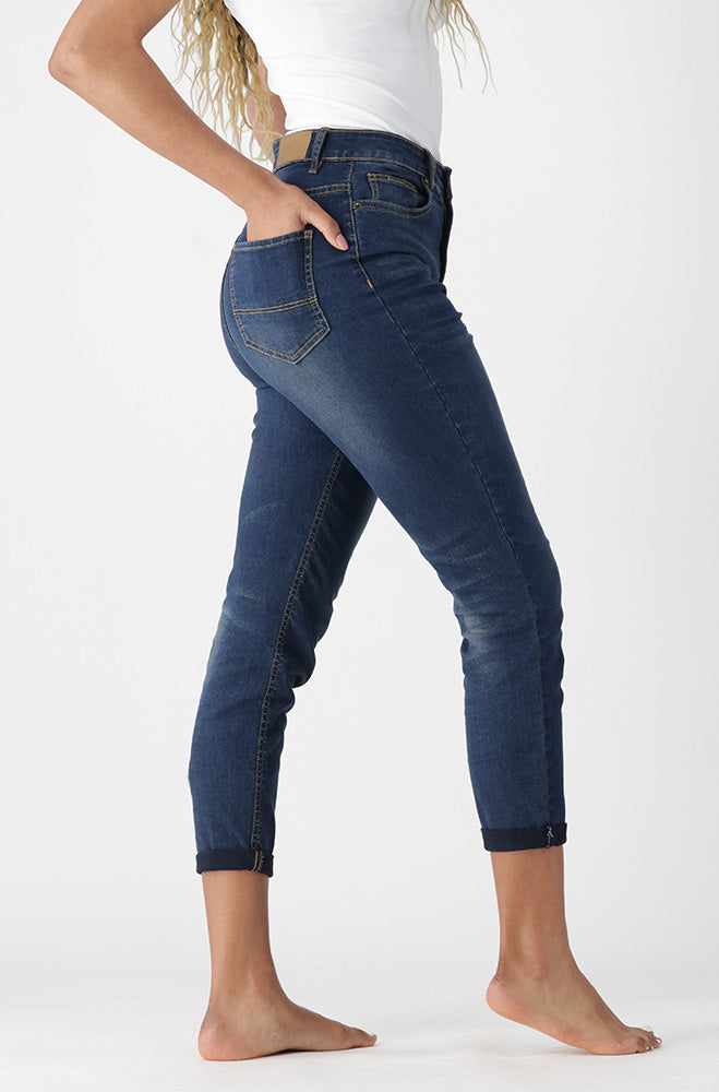AILANY HIGH RISE SKINNY TURN UP _ 167081 _ Dark Wash