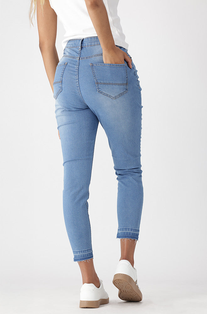 JOSIE HIGH RISE UNCLIPPED SKINNY _ 167468 _ Light Wash