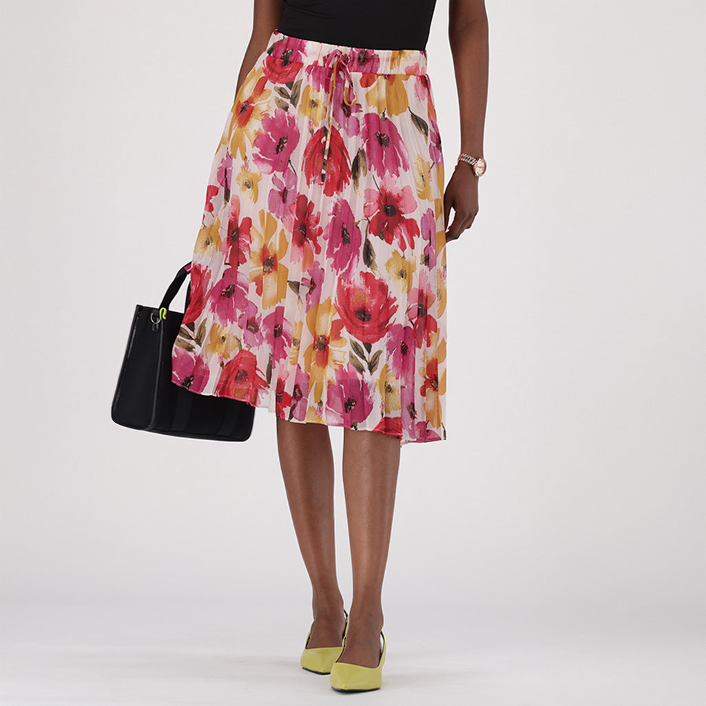 IRIS FLORAL PLEATED SKIRT – Dunns