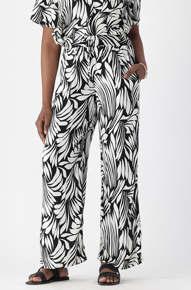 KIMBERLEY PRINTED WIDE LEG PANTS