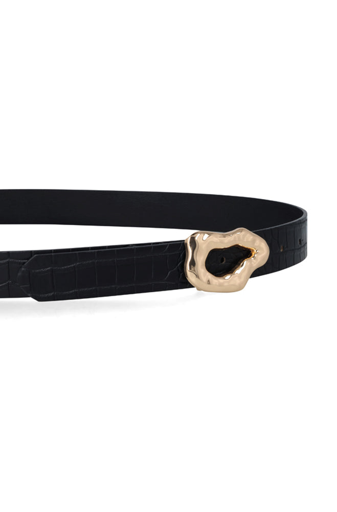 VERONICA PU PATENT CROC BELT