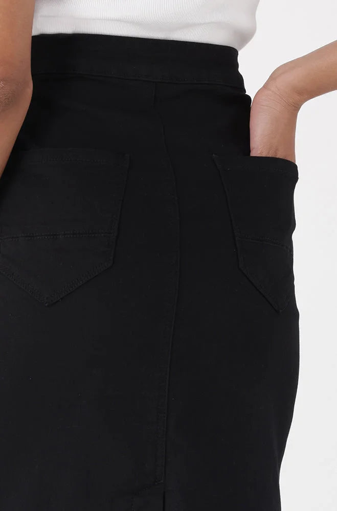 Jessie Denim Tube Skirt _ 151346 _ Black Wash