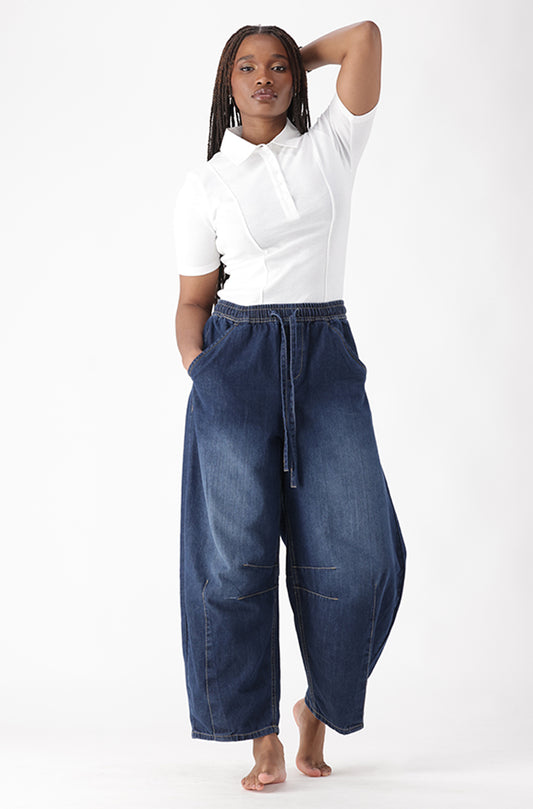 HARLEY DENIM DRAWCORD BARREL JEANS