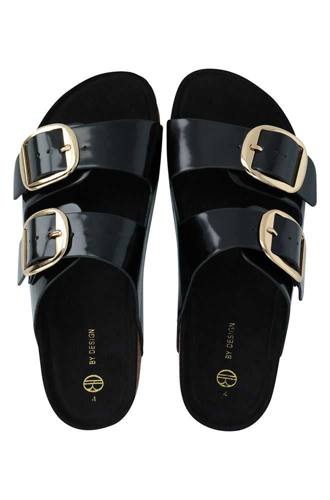 Huda Moulded double buckle sandal