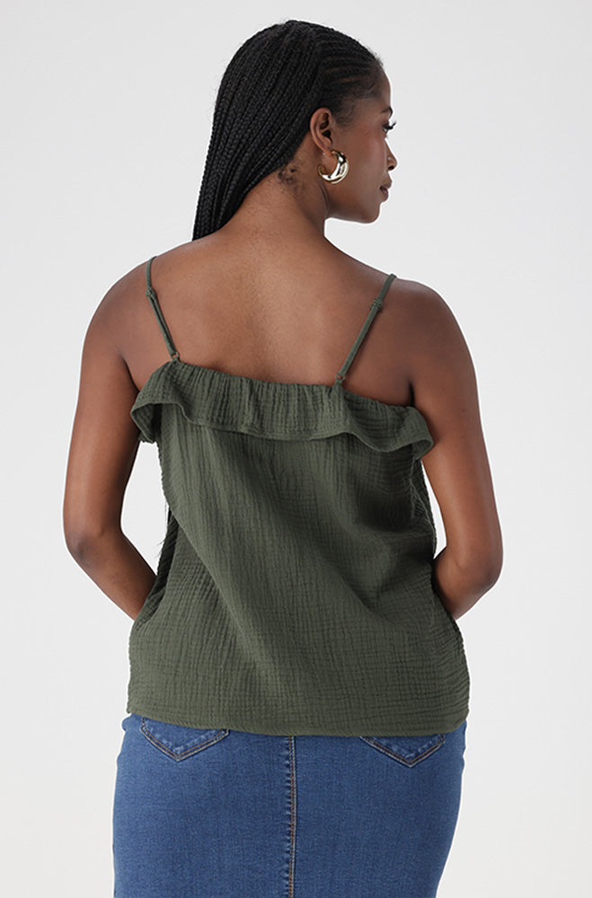 ZURI TEXTURED STRAPPY TOP